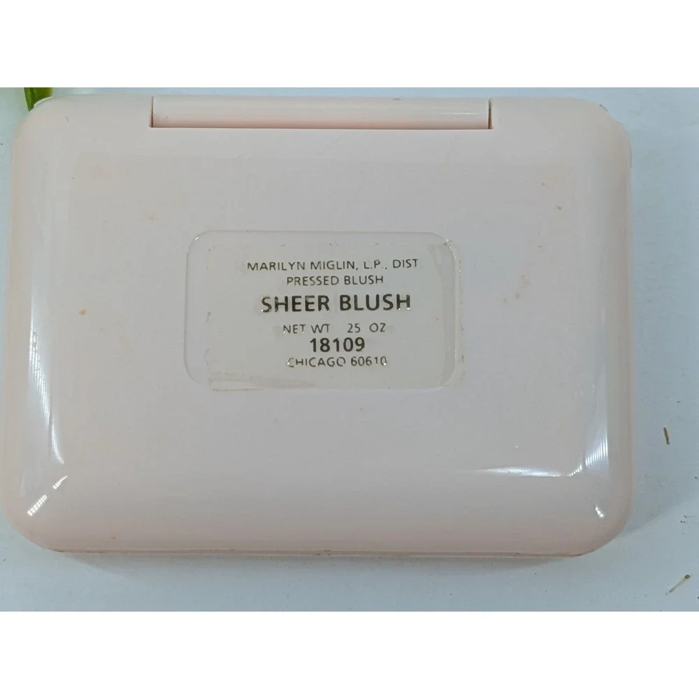 VTG NEW💋Marilyn Miglin Sheer Pressed Blush 18109 Make Up Compact Purse w/ Brush